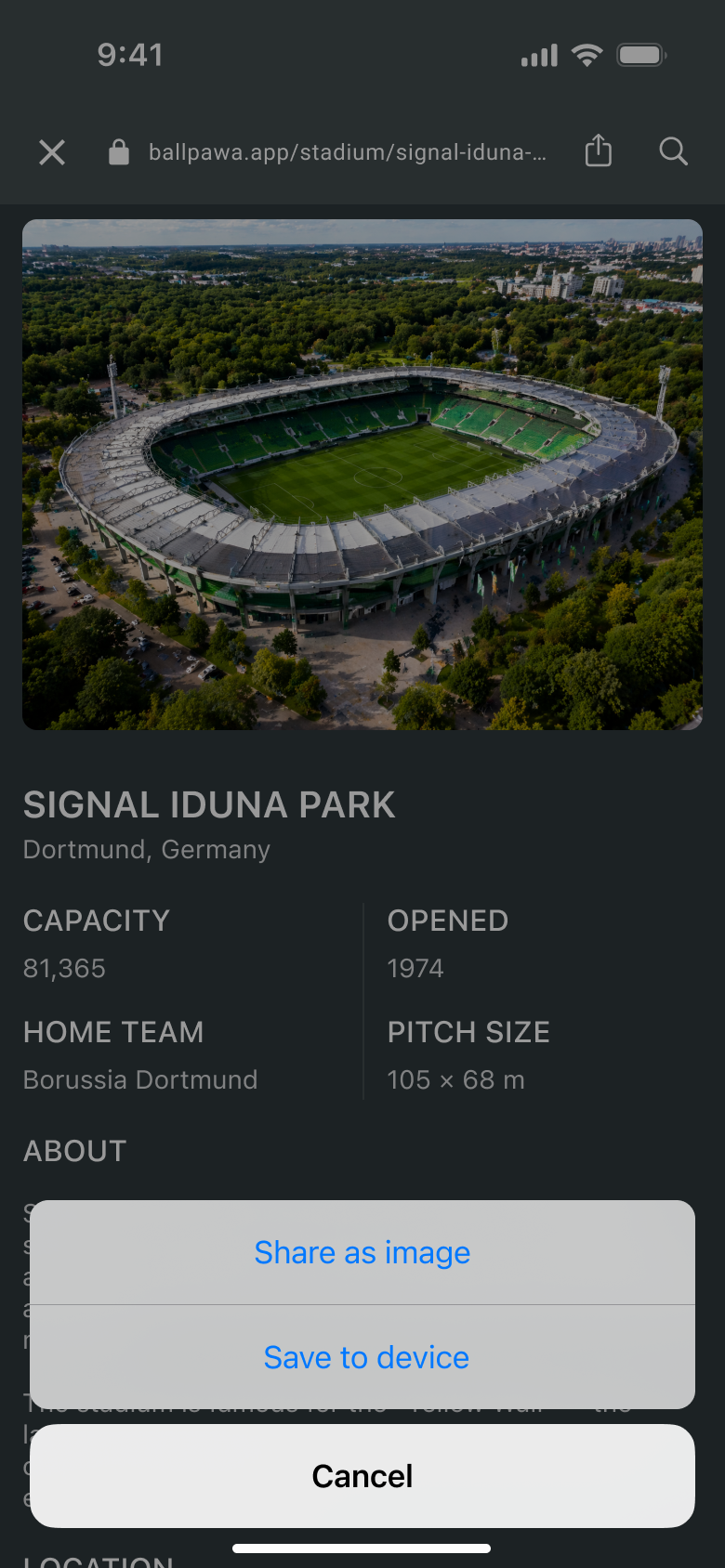 Ballpawa app screen 2